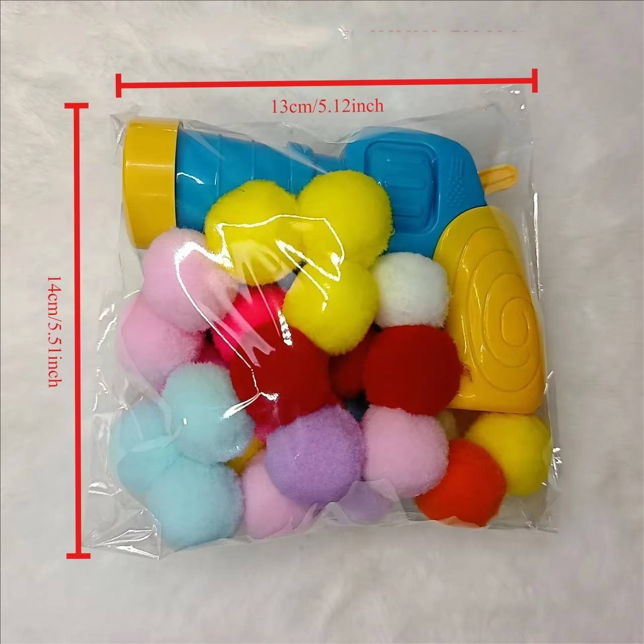 Pistola blu-gialla + 30 palline