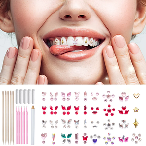 Kit de Bijoux Dentaires Professionnels Qiao PC-04 en Gros avec Sertissage Bezel et Cristaux Tendance pour Dents Unisexe – Bijoux Dentaires à la Mode - Product Image 1