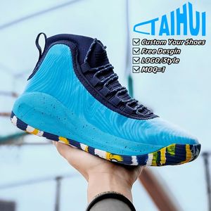 Zapatillas Personalizadas de Bota Alta Estilo Baloncesto para Hombre y Mujer Zapatillas Casuales para Exteriores con Suela de Goma Temporada de Verano Diseñadores OEM ODM - Product Image 3