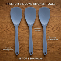 En gros Cuillère-spatule en silicone jetable sans BPA, spatule à riz, cuillère de mélange large, spatule antiadhésive pour purée de pommes de terre, pâtes épaisses et sauces