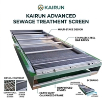 Grille à barres en acier inoxydable pour eaux usées, machine mécanique autonettoyante à moteur pour l'ingénierie des eaux usées municipales