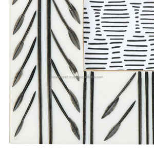 Cadre photo naturel à la mode avec incrustation de toile Accessoires d'album photo en bois et résine du fabricant indien pour un usage domestique - Product Image 3