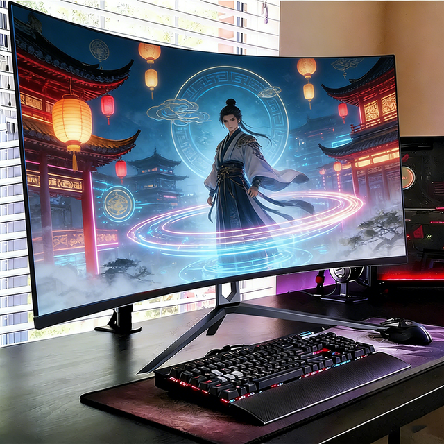 OEM ODM 49 Inch Curved 4K 5K 165Hz Super Wide LED 32:9 Frameless Gaming Monitor with Speakers for Home Office Business