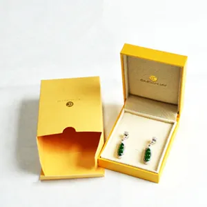 项链耳环包装定制烫金标志黄纸首饰盒