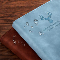 Carnet de notes en cuir personnalisé Xh Yibo Deer Head Ben A5 pour réunions de bureau et enregistrement des notes - Bloc-notes