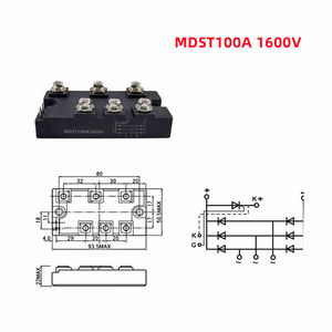 Puente Rectificador Trifásico MDST75A 100A 150A 200A 1600V, Módulo Controlable de Puente Rectificador para Inversor MDST100A MDST200A - Product Image 6