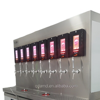 Distributeur de boissons en acier inoxydable de qualité alimentaire, personnalisé en usine, avec huit robinets, pour les magasins de bubble tea, les cafés et les restaurants