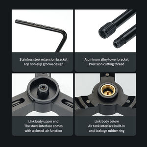 Adattatore per Bombole di <span class=keywords><strong>Gas</strong></span> da Campeggio Campingmoon con Logo Personalizzato, Convertitore per Valvole di <span class=keywords><strong>Gas</strong></span> Butano per Uso Esterno - Product Image 4