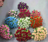 D35 Seiden-Kunstblumenstrauß 18 Blüten, 24 Blüten, 36 Blüten Künstliche Rosen-Blumenkombination Künstliche Rosenblumen