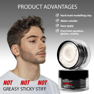 Cire coiffante mate à base d'eau pour le contrôle des bords, formule personnalisée sous marque privée, argile coiffante mate avec logo personnalisé - Product Image 3