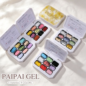 KLANA Nuevo Set de Gel para Uñas HEMA/TPO Free, 9 Colores, Paleta de Gel Ombre Pat Pat, Textura Sólida, para Escuelas de Uñas - Product Image 4