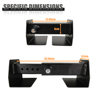 Serrure de porte de conteneur JH-Mech à utiliser avec des serrures de conteneur maritimes de type cam bar, pour semi-remorques, en acier noir, pour porte de chargement