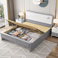 Cadre de lit en bois massif de luxe abordable, lit double, lit king size, lit queen size, style européen pour la chambre à coucher