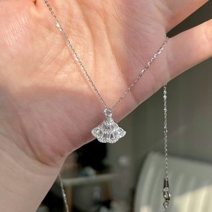 S925 Pure <b>Silver</b> Full <b>Diamond</b> Curve <b>Necklace</b> for Women Luxury Niche Design High-End Feeling Collarbone Accessory - Product Image 1