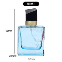 Flacon de parfum/cosmétique en verre coloré de 30 ml, tête de pulvérisation carrée à baïonnette, échantillon de voyage de petite capacité, portable, personnalisable