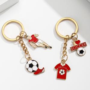 Pour <span class=keywords><strong>Amazon</strong></span> à la mode Mini Football sport <span class=keywords><strong>porte</strong></span>-clés pendentif Simulation créative alliage goutte à goutte huile pour <span class=keywords><strong>Couple</strong></span> sac sac à dos cintre - Product Image 1