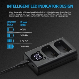 Chargeur Double Batterie LED LP-E6 LP-E6N LP-E6NH pour Appareil Photo Canon EOS R 90D 80D 70D 60D EOS 5D Mark II III IV EOS 6D <span class=keywords><strong>7D</strong></span> Mark II - Product Image 3
