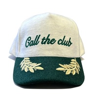 Casquette de baseball brodée en polaire de laine unie pour homme, style vintage à deux panneaux, visière courte, personnalisable, 5 panneaux avec sangle en cuir
