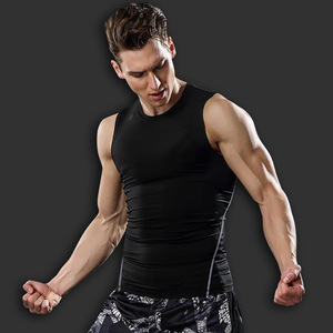Sports Pro <b>Men's</b> High Elastic Quick-Drying Anti-Bacterial Wrinkle-Resistant <b>Vest</b> for Summer Training in <b>Basketball</b> Football - Product Image 1