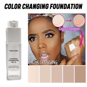 Hot Selling Liquid Color-Changing Foundation Dark Skin Tone Whitening Concealer Oil-Control Brightening Matte Coverage <strong>Makeup</strong> - Product Image 3