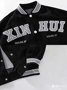 Custom High Quality Men Varsity <b>Jacket</b> Hooded Letterman Baseball <b>Jacket</b> OEM Fashion Streetwear <b>Patchwork</b> Bomber <b>Jacket</b> With Hood - Product Image 4