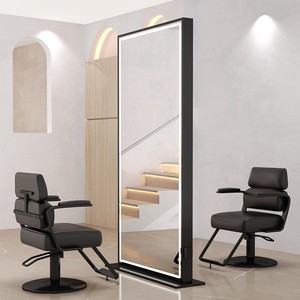 Espejo de Belleza con Retroiluminación LED Premium y Mesa Auxiliar, Muebles Profesionales para Salón de Peluquería - Product Image 1