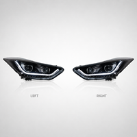 Ensemble de phares LED BK pour Hyundai Elantra 2012-2016, projecteur DRL, clignotant séquentiel, plug and play