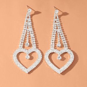 European American Copper Alloy Trendy 18K Gold Plated Needle Earrings Rhinestone Imitation Pearl Exaggerated Flower Snowflake - Product Image 2