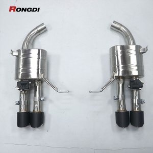 Système d'échappement Catback en acier inoxydable haute performance pour M3 E90 avec haut débit et finition brossée - Product Image 4