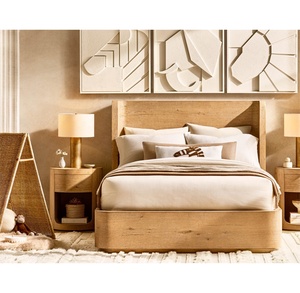 Chất Lượng Cao Hiện Đại Pháp Tối Giản Phong Cách Đồ Nội Thất Phòng Ngủ Rắn Sồi Nền Tảng Giường - Product Image 4