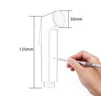 Usine en gros pas cher auto-nettoyer ABS plastique sain robinet Bidet pistolet Shattaf 1 fonctions nettoyage douche toilette Bidet ensemble