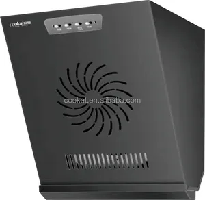 Modern Design Oem Customize Logo 90cm Black Tempered Glass Screen Touch Auto Heat Clean Range Hood