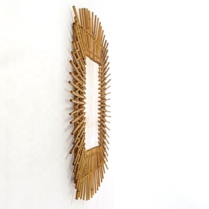 Vietrustic Nouveautés Accessoires muraux Miroir en rotin de bambou Meubles de salon - Product Image 3