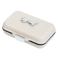 Mini boîte à pilules rectangulaire portable en plastique haut de gamme, boîte de rangement pour pilules et comprimés multi-compartiments pour sept jours avec couvercle