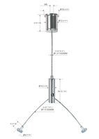 Clip de fixation pour câble en cuivre, kit de suspension, finition nickel/chrome/noir, tailles personnalisables pour l'éclairage