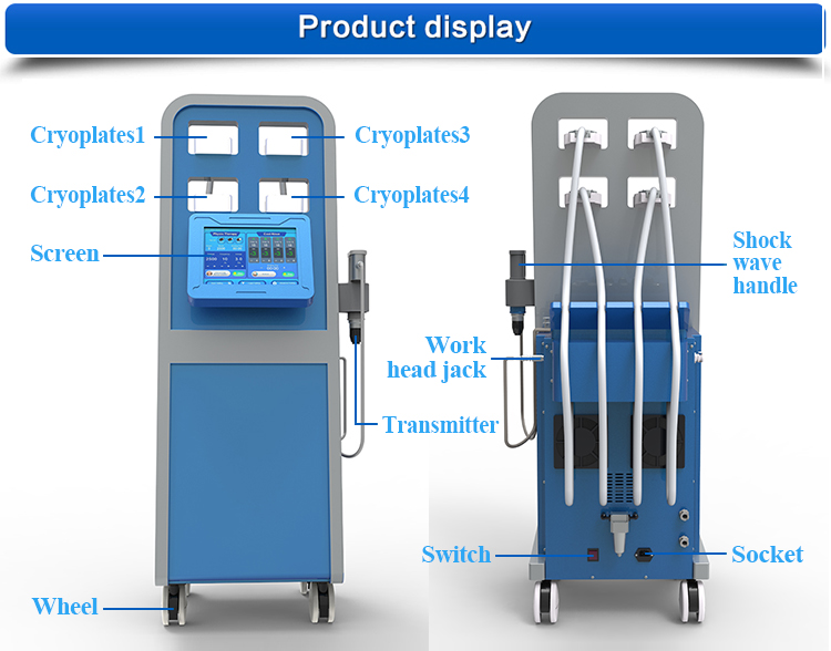 Pneumatic Shockwave Physiotherapy Criolipolysis Slimming Machine 2 in 1 Cool Pads Fat Freezing Extracorporeal Shock Wave Therapy Equipment For Pain Relief Pneumatic shock wave machine physiotherapy pain relief - Honkay shockwave therapy machine,shockwave therapy,shock wave therapy device,shock wave,shockwave therapy machine