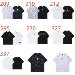 Summer New Men's T-shirt American Letter Embroidery Short Sleeve T-shirt Loose Top