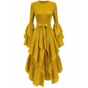 Nuovo Abito <span class=keywords><strong>Lungo</strong></span> Stratificato da Donna in Poliestere Stile Europeo Americano Chic con Lacci, Vita Alta e Effetto Snellente, <span class=keywords><strong>Taglie</strong></span> <span class=keywords><strong>Forti</strong></span> 2026 - Product Image 5