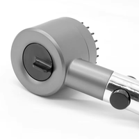 Pommeau de douche massant filtrant gris portable avec brosse de dos mains libres en silicone