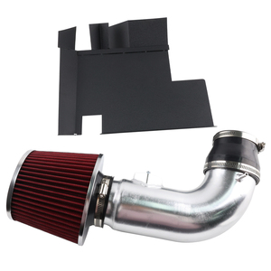 AOSU Red and Black Heat Shield Cold Air Intake Kit with Universal Fitment for 2007-2011 for 128i 328i 3.0L N52 I6 Engine - Product Image 4