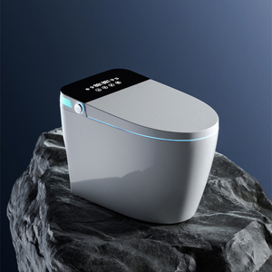 Inodoro Inteligente <span class=keywords><strong>de</strong></span> Cerámica <span class=keywords><strong>de</strong></span> Una Pieza con Sifón Moderno, Descarga Automática y Bidé, Sanitario <span class=keywords><strong>de</strong></span> Suelo - Product Image 3