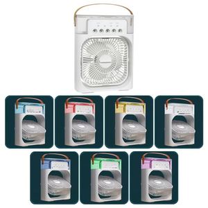 Ventilateur portable rechargeable USB avec pulvérisation d'eau et lumière LED 7 couleurs, idéal pour la promotion (vente en gros) - Product Image 1