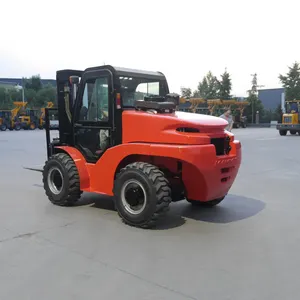 Hot Sale 4x4 Wheel Drive Forklift Rough Terrain Forklift Truck 3.5 Ton Offroad Forklift With Cabin In Europe