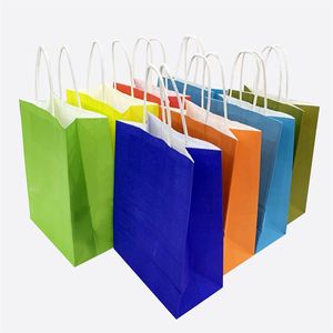 Bolsas de Papel Kraft Marrón Ecológicas Clásicas de Alta Gama KM, Impresión de Logotipo Colorido Hecho a Mano para Envasado de Alimentos, Compras y Regalos - Product Image 3