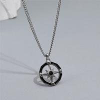 Collar Unisex de Moda Hip-Hop con Colgante de Estrella de Seis Puntas de Acero Inoxidable de Alta Calidad, Cadena Lateral, Regalo