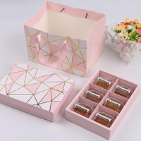 Boîte cadeau carrée élégante en papier, auto-érigée, avec logo personnalisé de votre entreprise, pelliculage mat et fermeture magnétique
