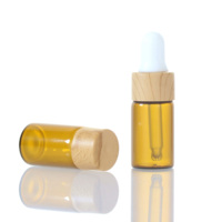 Flacons d'échantillons miniatures de 1 ml, 2 ml, 3 ml, 5 ml, flacons compte-gouttes en verre ambré transparent bleu pour huile essentielle