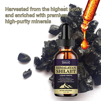 Shilajit Pur, Résine de l'Himalaya en Gouttes, Riche en Plus de 85 Oligo-éléments, Shilajit pour Hommes et Femmes