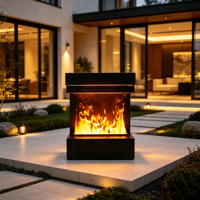 Cheminée électrique à vapeur réglable de luxe de 20 pouces pour la décoration intérieure, avec flamme LED 3D personnalisable et fonction chauffante à vapeur d'eau, vente en gros