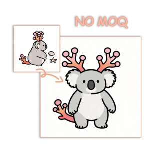 Peluche Personalizado de Animales Marinos, Diseño Único y Adorable, Coral, Koala, Sin Pedido Mínimo - Product Image 1